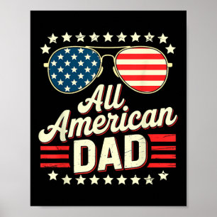 All American Dad Retro USA-Flagge Sonnenbrille 4. Poster