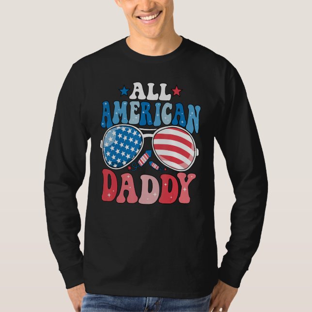 All American Daddy Sunglasses 4th of July Family M T-Shirt (Vorderseite)