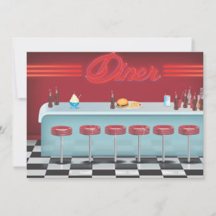 All American Diner Restaurant Einladung