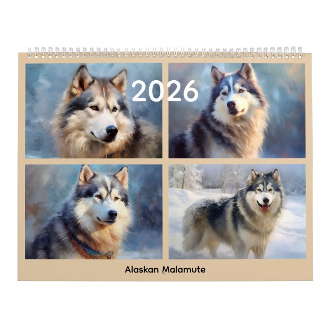 All-American Dog Breeds 4 Per Page Custom Photo Kalender (Titelbild)