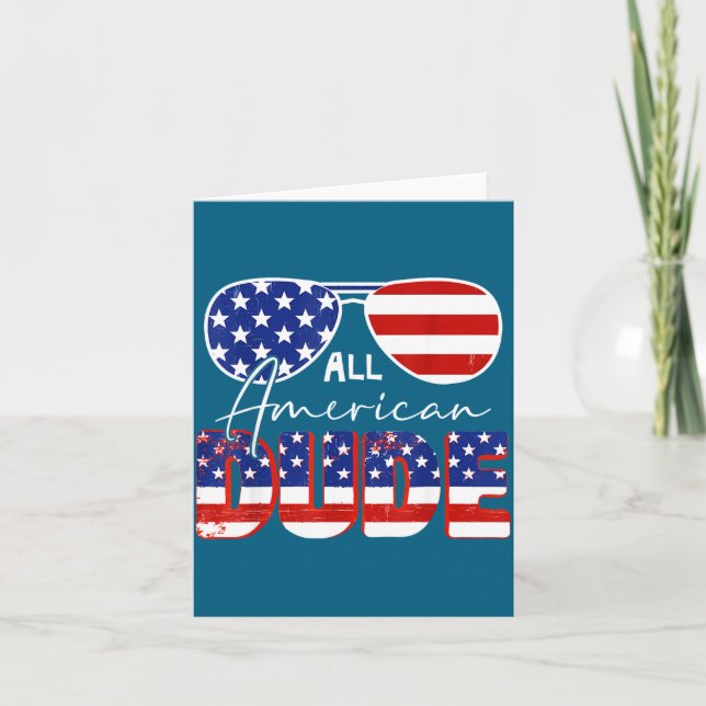 All American Dude 4. Juli Design Karte (Vorderseite)