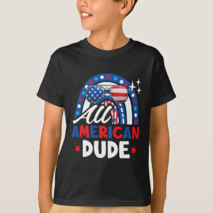 All American Dude Lustig 4. Juli Patriotisch Amer T-Shirt