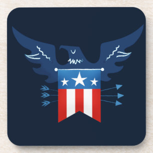 All American Eagle & Flag Patriotic Getränkeuntersetzer