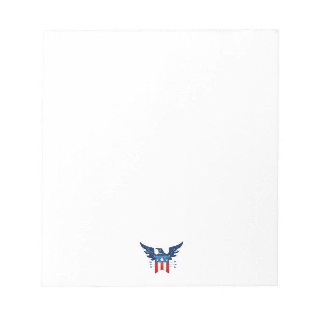 All American Eagle & Flag Patriotic Notizblock (Vorderseite)