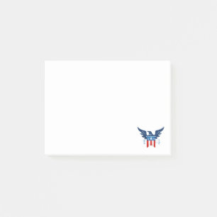 All American Eagle & Flag Patriotic Post-it Klebezettel