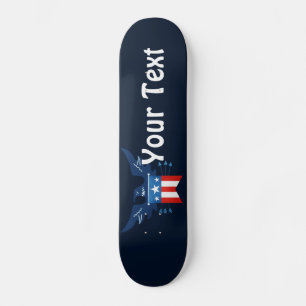 All American Eagle & Flag Patriotic Skateboard