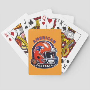 All-American Game Day Stimmung – Vintage-Helm-Stil Spielkarten