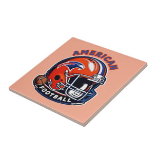 All-American Game Day Vibes – Vintage-Helm-Stil Fliese