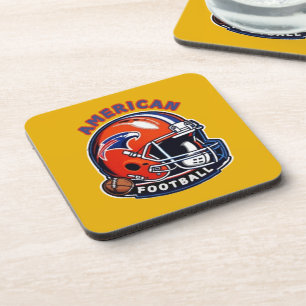 All-American Game Day Vibes – Vintage-Helm-Stil Getränkeuntersetzer