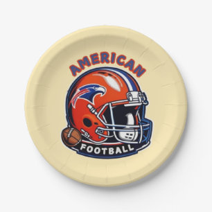All-American Game Day Vibes – Vintage-Helm-Stil Pappteller