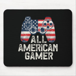 All American Gamer 4th July Video Game Gaming Mousepad
