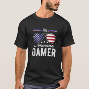 All American Gamer 4th of July Sonnenbrille T-Shirt