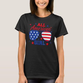 All American Girl 4. Juli Mädchen Kinder Sonnenbri T-Shirt