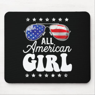 All American Girl 4. Juli USA Jungen Patriotischer Mousepad