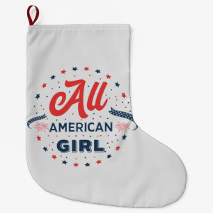 All American Girl Abzeichen Großer Weihnachtsstrumpf