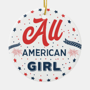 All American Girl Abzeichen Ornament