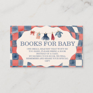 All American Girl Baby Shower Books for Baby Card Begleitkarte