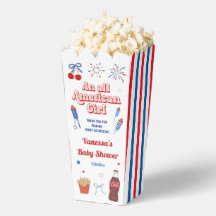 All American Girl Baby Shower Popcorn Geschenkschachtel