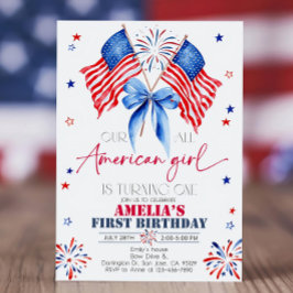 All American Girl Birthday Einladung 4. Juli