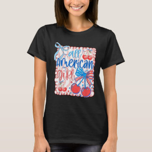 All American Girl Coquette Schleife 4. Juli Patrio T-Shirt