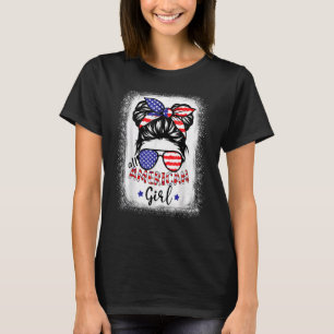 All American Girl gebleicht Patriotic 4. Juli T-Shirt