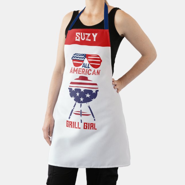 All American Girl Koch Baker Patriotic Grilling Schürze (InSitu)
