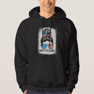 All American Girl Messy Bun Girl 4. Juli Patri Hoodie