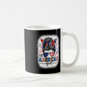 All American Girl Messy Bun Patriotic 4. Juli Kaffeetasse