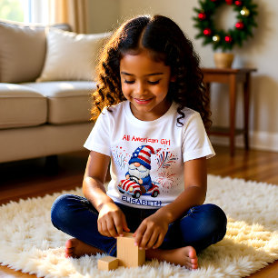 All American Girl Patriotische Gnom-Familie T-Shirt