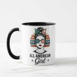 All American Girl Patriotischer Becher Tasse