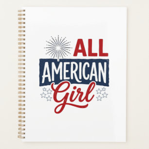 All American Girl Patriotisches Vintage-Shirt-Desi Planer