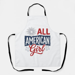 All American Girl Patriotisches Vintage-Shirt-Desi Schürze
