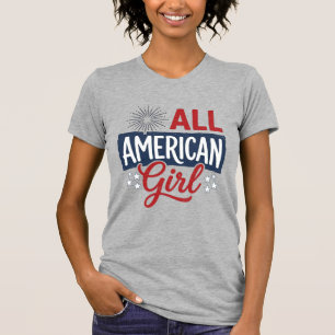 All American Girl Patriotisches Vintage-Shirt-Desi T-Shirt