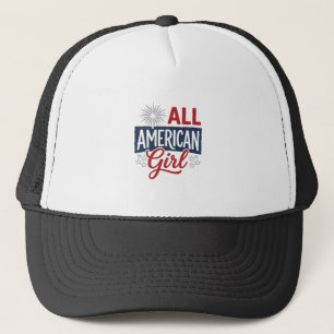 All American Girl Patriotisches Vintage-Shirt-Desi Truckerkappe