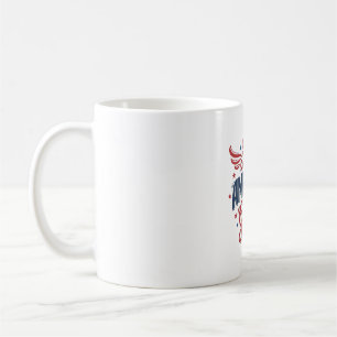 All American Girl Patriotisches Vintage-Vektordesi Kaffeetasse