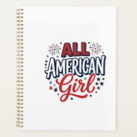All American Girl Patriotisches Vintage-Vektordesi