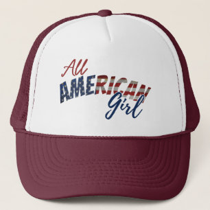 ALL AMERICAN GIRL TRUCKER-MÜTZE TRUCKERKAPPE