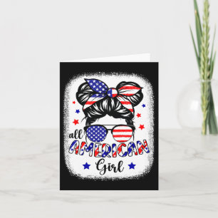 All American Girl USA Flag 4. Juli Frauen Kinder P Karte