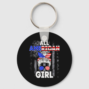All American Girl Usa Flagge 4. Juli Frauen Kinder Schlüsselanhänger