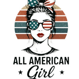 All American Girl USA Patriotisches T-Shirt Tri-Blend Shirt