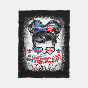 All American Girls 4. Juli gebleichte Shirts Dau Fleecedecke