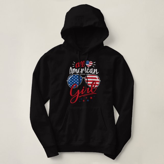 All American Girls 4. Juli Girls Patriotic Wom Hoodie (Design vorne)