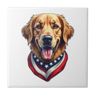 All American Golden Retriever Vintage T-Shirt 4 Fliese