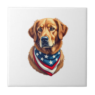 All American Golden Retriever Vintage T-Shirt Fliese