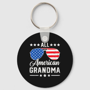 All American Grandma 4. Juli Patriotische Usa Matt Schlüsselanhänger