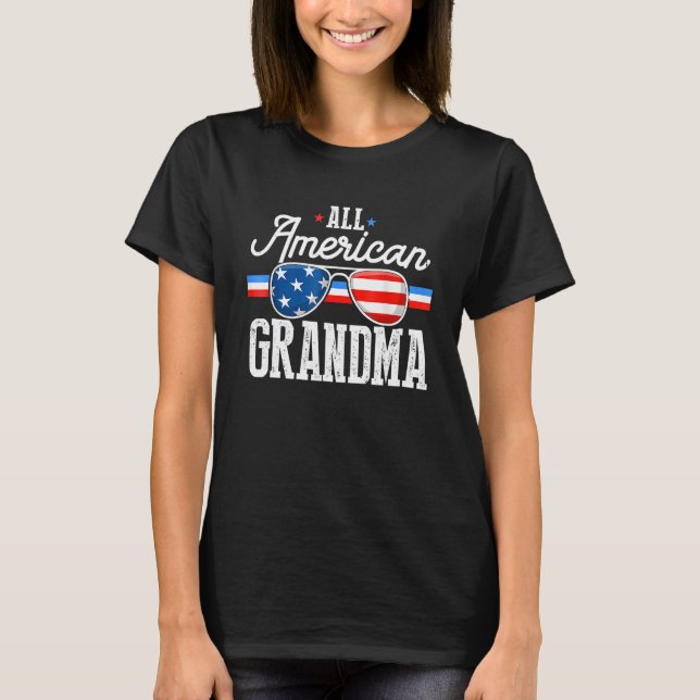 All American Grandma Family Matching Sunglass Four T-Shirt (Vorderseite)