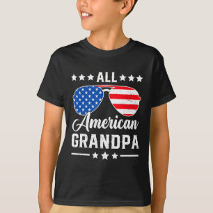 All American Grandpa 4. Juli Patriotische USA Matt T-Shirt