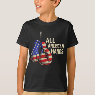 All American Hands Boxhandschuhe – Patriotisches U T-Shirt