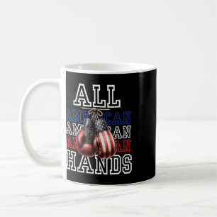 All American Hands Usa Flag Boxhandschuh Tee  Kaffeetasse