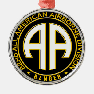 All American Im Flugzeug Ranger Lässig Patch Silbernes Ornament